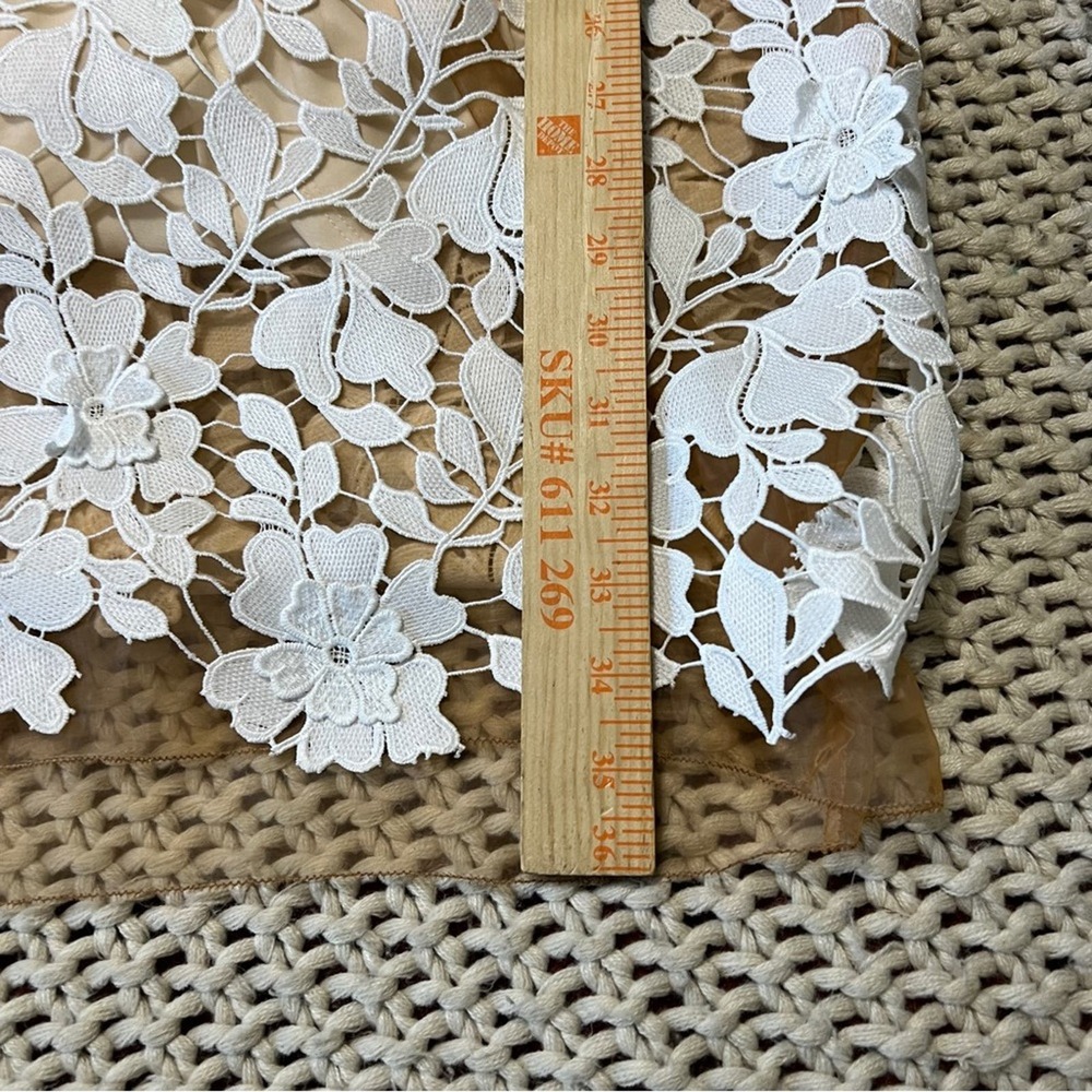 BHLDN Anthropologie Palmetto Lace Mini Dress 10 NWOT - Picture 9 of 11